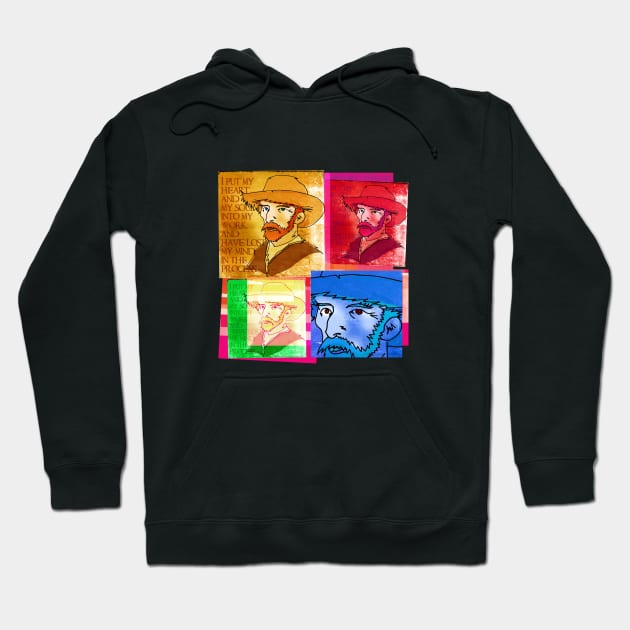 VINCENT VAN GOGH COLLAGE, DUTCH POST-IMPRESSIONIST ARTIST Hoodie by CliffordHayes